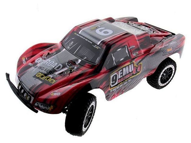 Радиоуправляемый шорт-корс Remo Hobby 9EMU TWINS MOTOR (красный) 4WD 2.4G 1/8 RTR