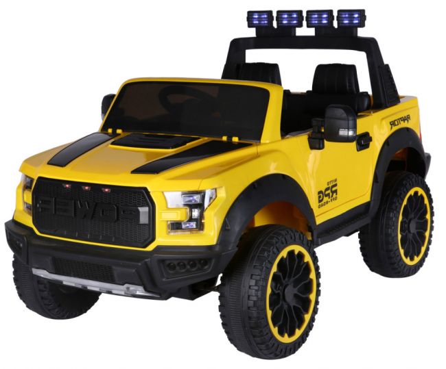 Электромобиль FORD RAPTOR 12V (полный привод, EVA) - XHD-F150-YELLOW