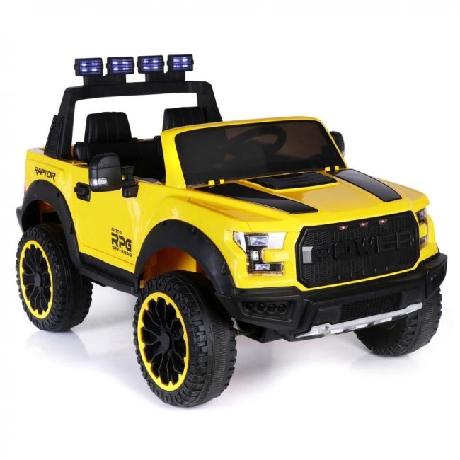 Электромобиль FORD RAPTOR 12V (полный привод, EVA) - XHD-F150-YELLOW Электромобиль FORD RAPTOR 12V (полный привод, EVA) - XHD-F150-YELLOW