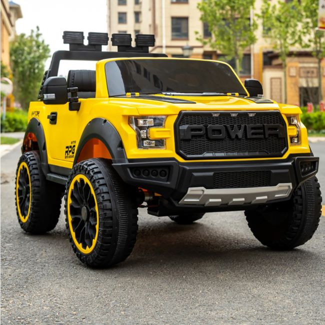 Электромобиль FORD RAPTOR 12V (полный привод, EVA) - XHD-F150-YELLOW Электромобиль FORD RAPTOR 12V (полный привод, EVA) - XHD-F150-YELLOW