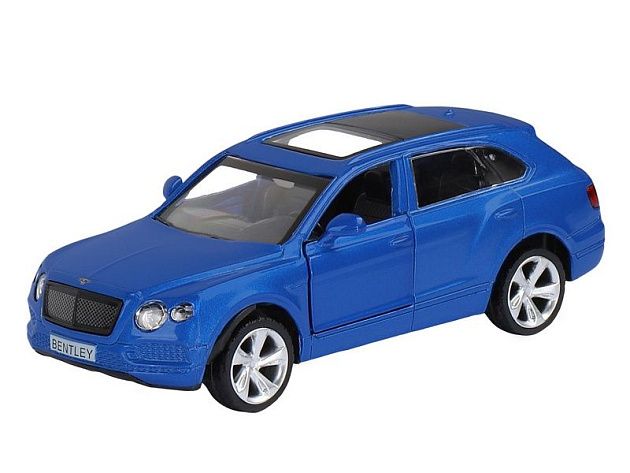 Машина "АВТОПАНОРАМА" BENTLEY BENTAYGA, синий, 1/45, инерция, в/к 17,5*12,5*6,5 см