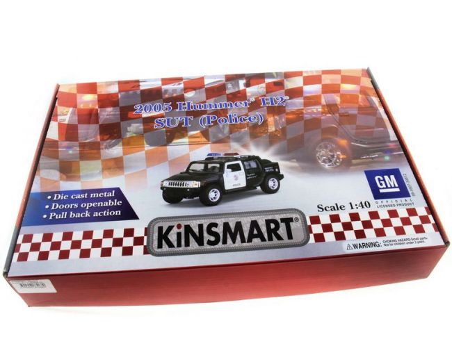 Машина Kinsmart 1:40 Hummer H2 Police инерция (1/12шт.) б/к