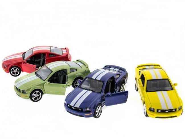 Машина Kinsmart 1:38 Ford Mustang GT с полосками инерция (1/12шт.) б/к