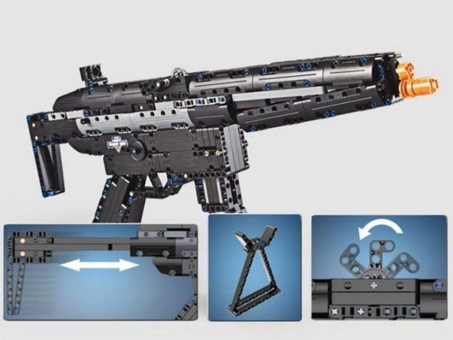 Конструктор CaDA deTech пистолет-пулемет MP5 (617 деталей)