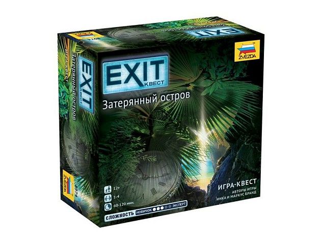 Настольная игра ZVEZDA "EXIT Квест. Затерянный остров", семейная Настольная игра ZVEZDA "EXIT Квест. Затерянный остров", семейная