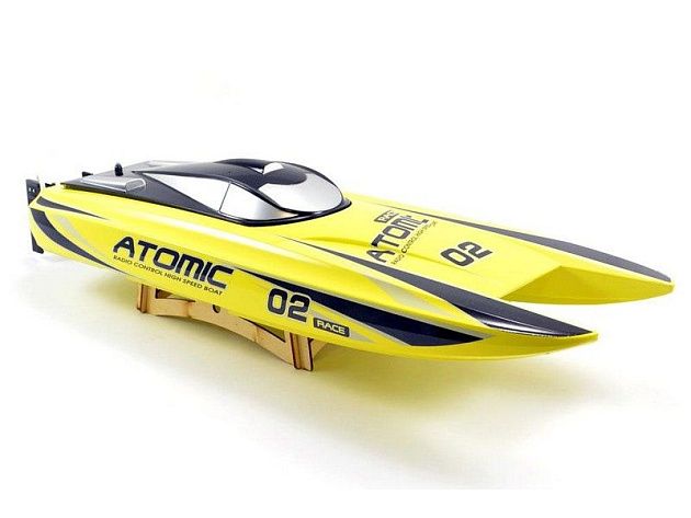 Радиоуправляемый катамаран Volantex RC ATOMIC 700 желтый Brushless 2.4G LiPo RTR