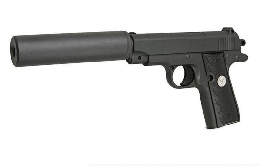 Пистолет металлический Colt Commander (пневматика, 27,5 см) - G.2A Пистолет металлический Colt Commander (пневматика, 27,5 см) - G.2A