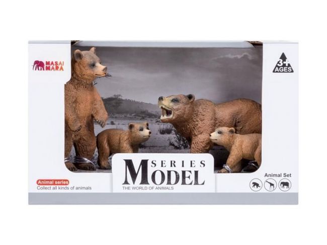 Набор фигурок животных MASAI MARA MM201-002 серии "Мир диких животных": Семья медведей, 4 пр. Набор фигурок животных MASAI MARA MM201-002 серии "Мир диких животных": Семья медведей, 4 пр.