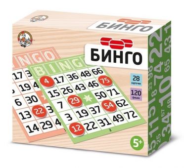 Игра настольная "Бинго" (карт.фишки) Игра настольная "Бинго" (карт.фишки)