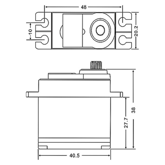 Сервомашинка аналоговая JX Servo PS-5521MG (55.6г/20.32/0.16/6V) стандартная Сервомашинка аналоговая JX Servo PS-5521MG (55.6г/20.32/0.16/6V) стандартная