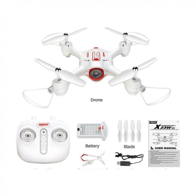 Радиоуправляемый квадрокоптер SYMA X23W FPV Wi-Fi с камерой 0.3МП - X23W Радиоуправляемый квадрокоптер SYMA X23W FPV Wi-Fi с камерой 0.3МП - X23W